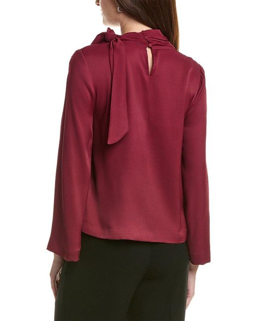 Ted Baker Red Tie Neck Blouse