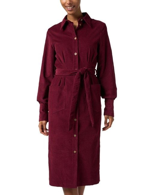 Ines De La Fressange Paris Red Rosabella Shirtdress