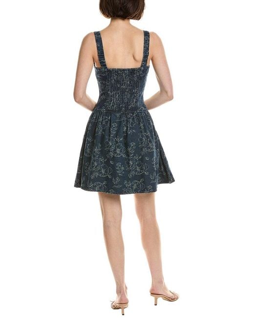 NVLT Blue Denim Floral Mini Dress