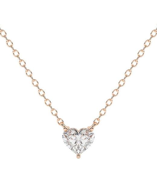 Lab Grown Diamonds Metallic 14K 0.75 Ct. Tw. Lab-Grown Diamond Necklace