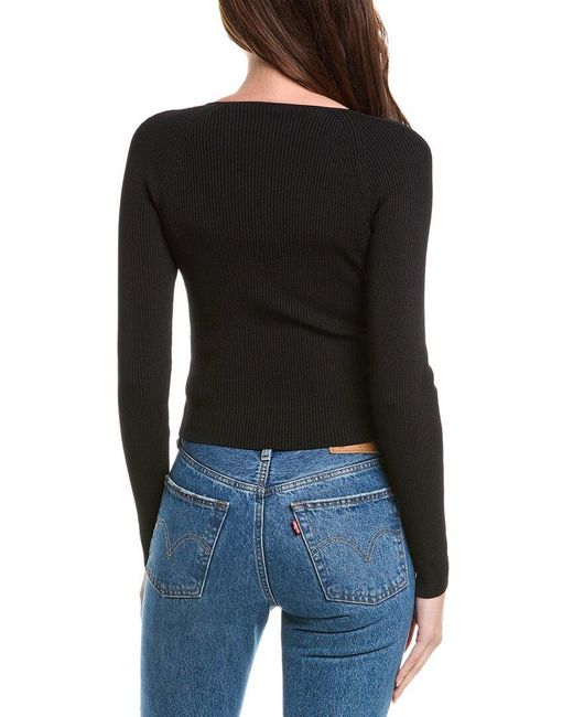 Jonathan Simkhai Black Daphane Lace-Up Top