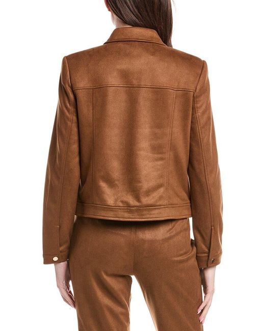Tahari Brown Snap Jacket