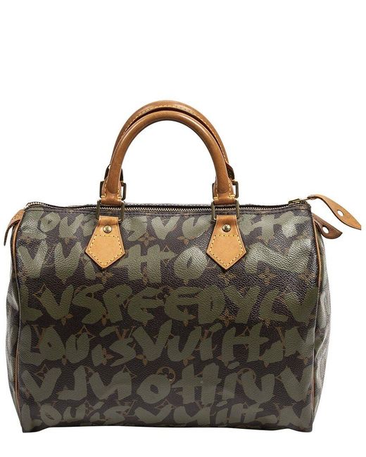 Louis Vuitton Black Limited Edition Stephen Sprouse Monogram Graffiti Canvas Speedy 30 (Authentic Pre-Owned)
