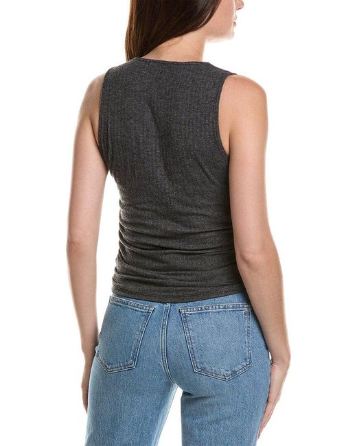 Project Social T Blue Soiree Side Ruched Tank