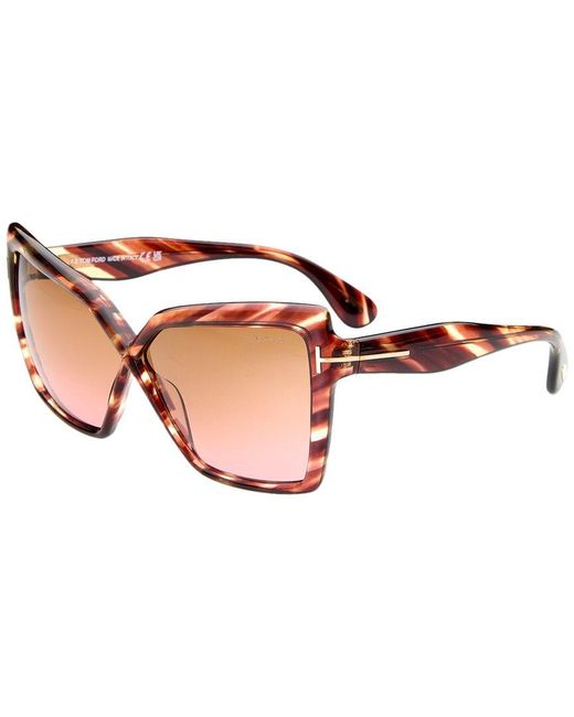 Tom Ford Brown Fiore 63Mm Sunglasses