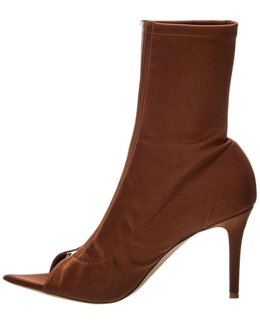 Gianvito Rossi Brown Hiroko 85 Lycra & Vinyl Boot