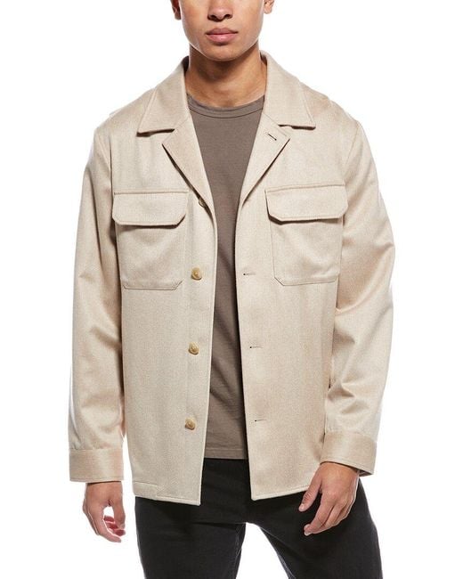 Todd Snyder Natural Cashmere Overshirt for men