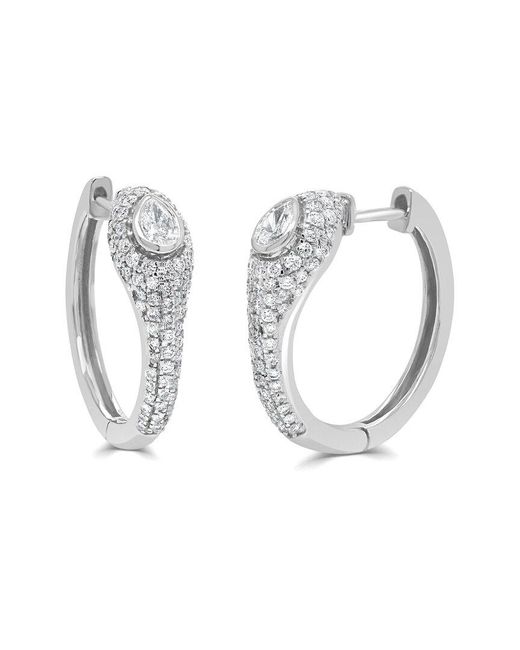 Sabrina Designs Metallic 14K 0.77 Ct. Tw. Diamond Huggie Earrings