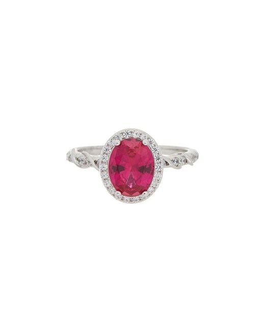 Juvell Pink 18K Plated Topaz Cz Ring