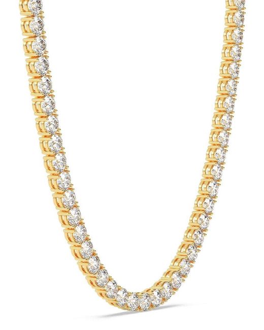 Lab Grown Diamonds Metallic 14K 15.00 Ct. Tw. Lab-Grown Diamond Necklace