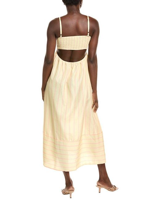 IPPONELLI Natural Open Back Midi Dress