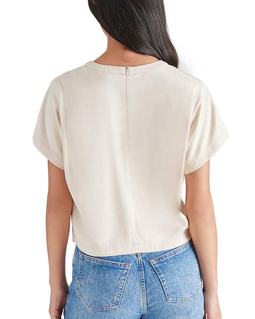 Steve Madden White Noah Woven Top