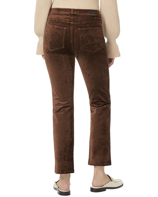 PAIGE Brown Cindy Twisted Seam Slit Chicory Coffee Jean