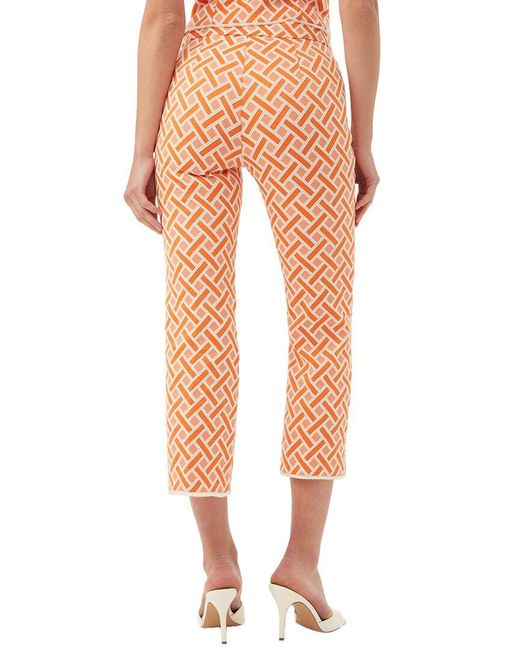 Trina Turk Orange Fringe Flare Pant