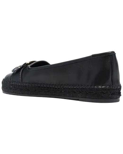 Ferragamo Black Vara Leather Espadrille