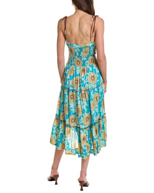 Free People Blue Adriel Midi Dress