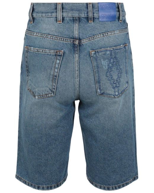 Marcelo Burlon Blue Pant for men