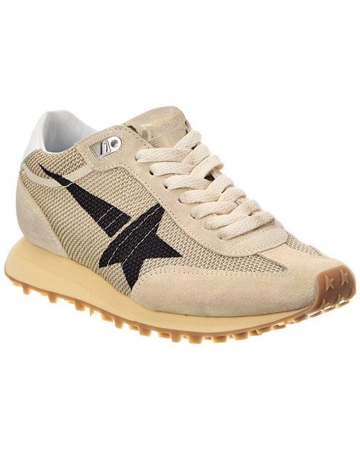 Golden Goose Deluxe Brand Natural Marathon Suede & Canvas Sneaker