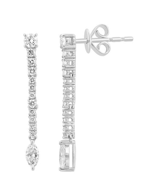 Effy Fine Jewelry White 14K 0.53 Ct. Tw. Diamond Earrings