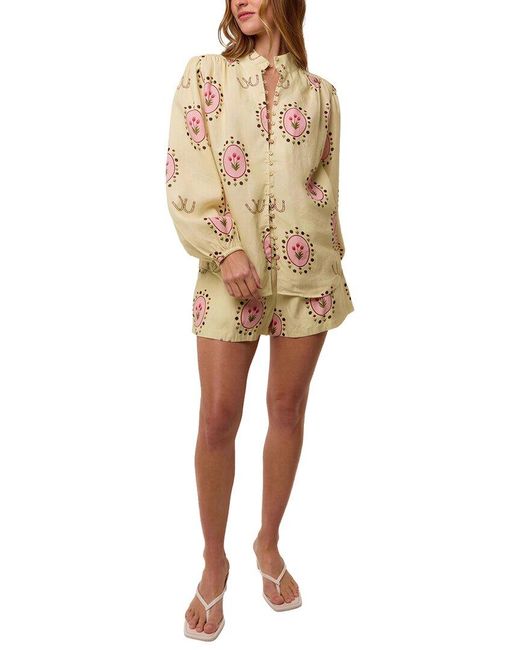 Kayla Paris Natural Shirt & Short Set