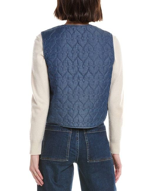 Nanette Lepore Blue Heart Pattern Vest
