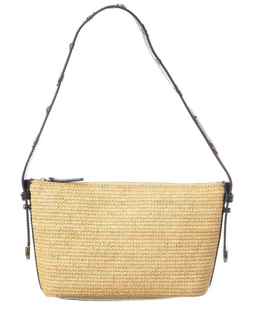 Madewell Metallic Straw Leather Sun Stud Shoulder Bag