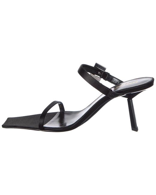 Saint Laurent Black Satin Sandal