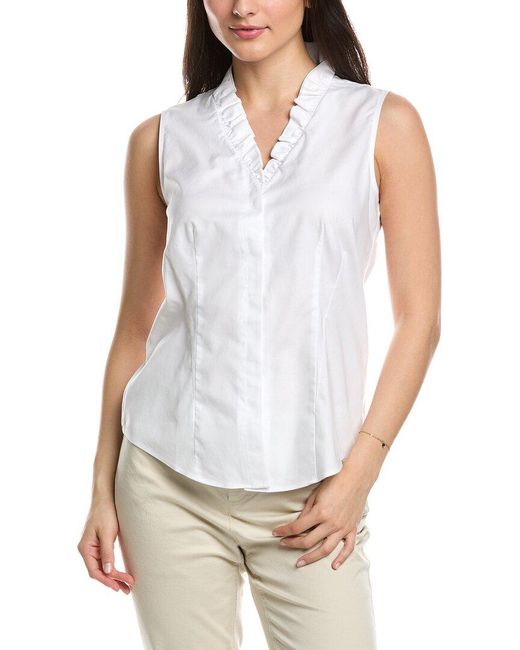 Brooks Brothers White Rhiana Blouse