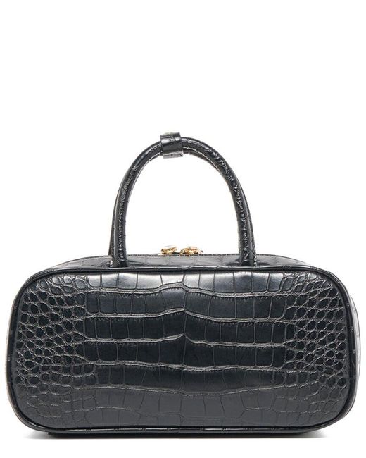Dolce Vita Black Flyn Croco Satchel