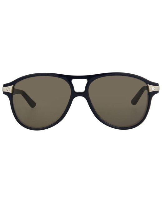 Cartier Brown Unisex Ct0081sa 56mm Sunglasses