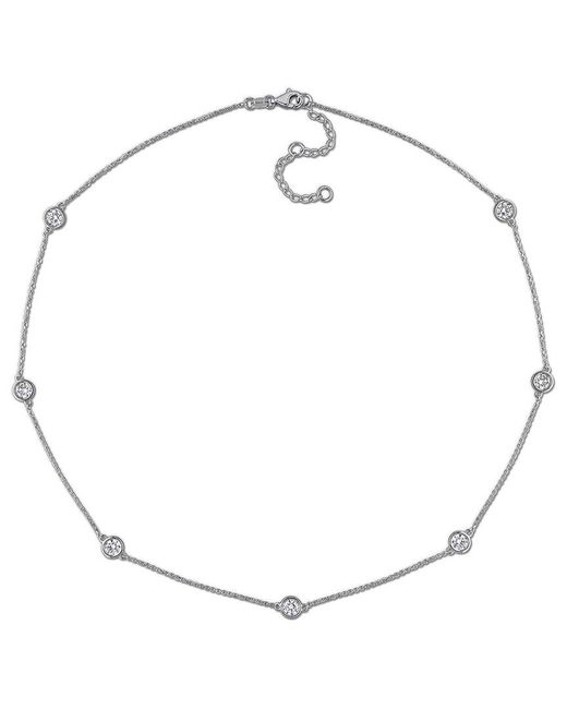 Lab Grown Diamonds Metallic Created Forever 14K 1.75 Ct. Tw. Lab-Grown Diamond Station Necklace