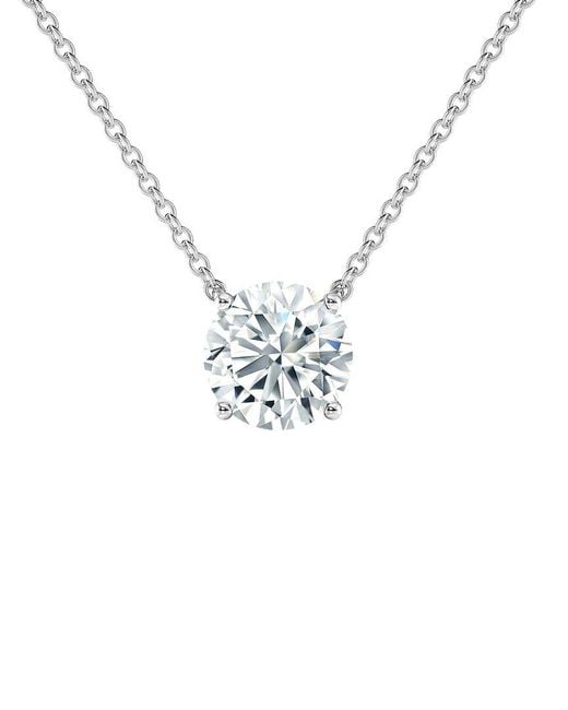 Sabrina Designs Lab Grown Diamonds Women's Metallic 14K 1.50 Ct. Tw. Lab-Grown Diamond Solitaire Necklace