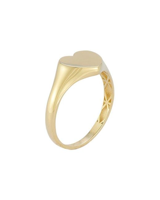 Ember Fine Jewelry White 14K Heart Signet Ring