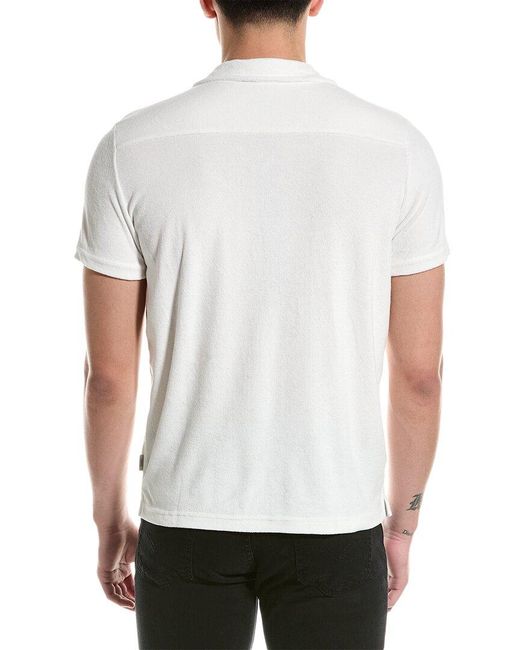 Onia White Towel Terry Camp Shirt for men