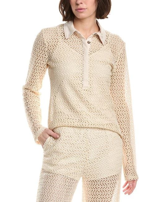 Rag & Bone Natural Liv Mesh Polo