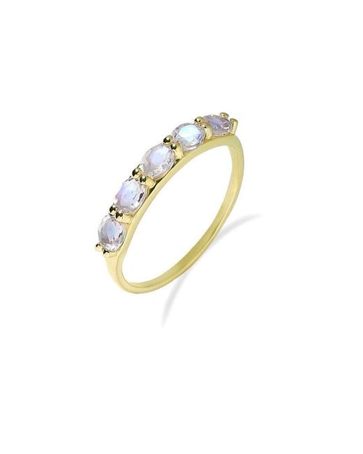 TIRAMISU Women's Metallic 10K 0.85 Ct. Tw. Moonstone Ring