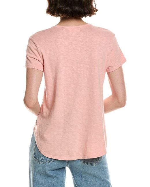 Bella Dahl Orange Henley Shirt