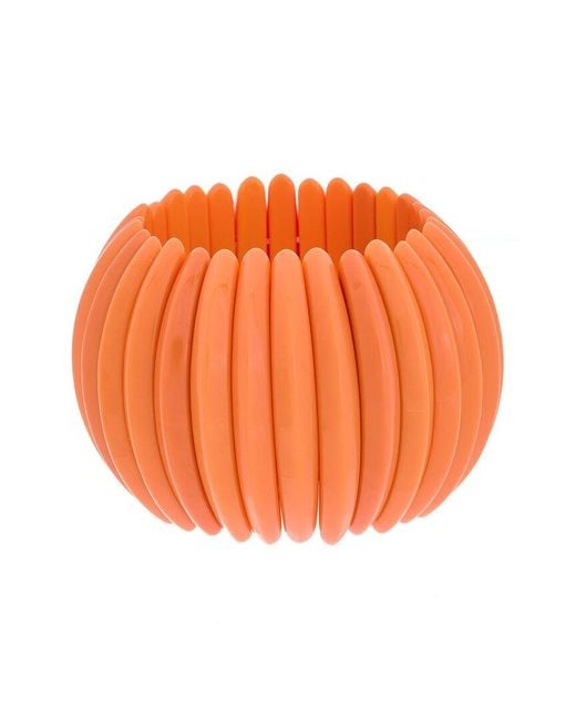 Kenneth Jay Lane Orange Stretch Bracelet
