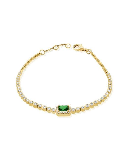 Sabrina Designs Metallic 14k 1.41 Ct. Tw. Diamond & Emerald Stackable Bracelet