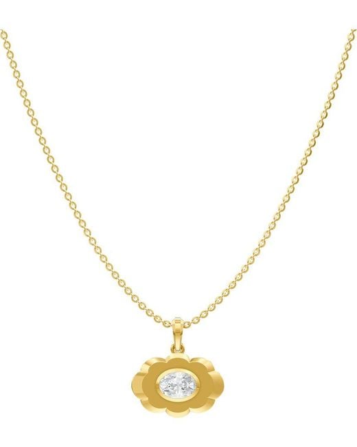 Lab Grown Diamonds Metallic 18K Over 1.00 Ct. Tw. Lab-Grown Diamond Necklace