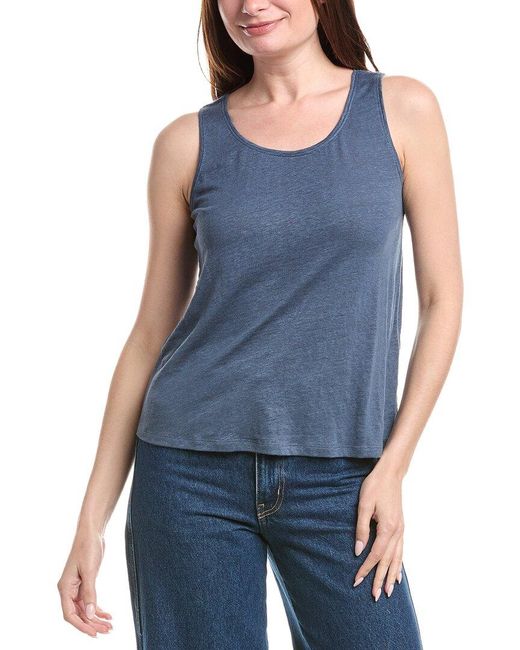 Eileen Fisher Blue Linen Tank Top
