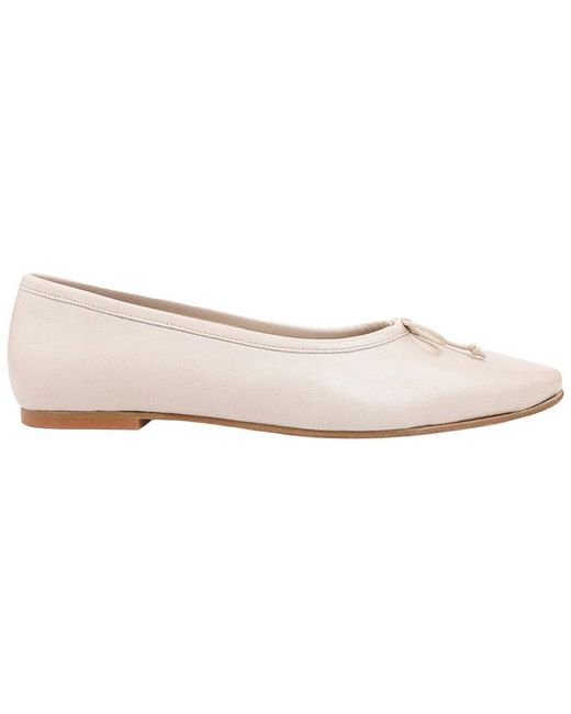Menina Step White Belle Leather Flat