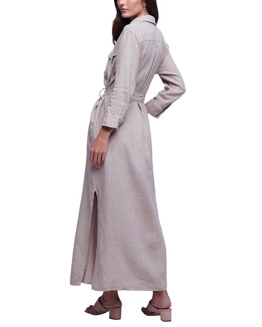 L'Agence Purple Cameron Linen Shirtdress