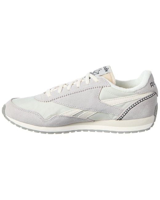 Reebok White Classic Az Canvas & Suede Sneaker