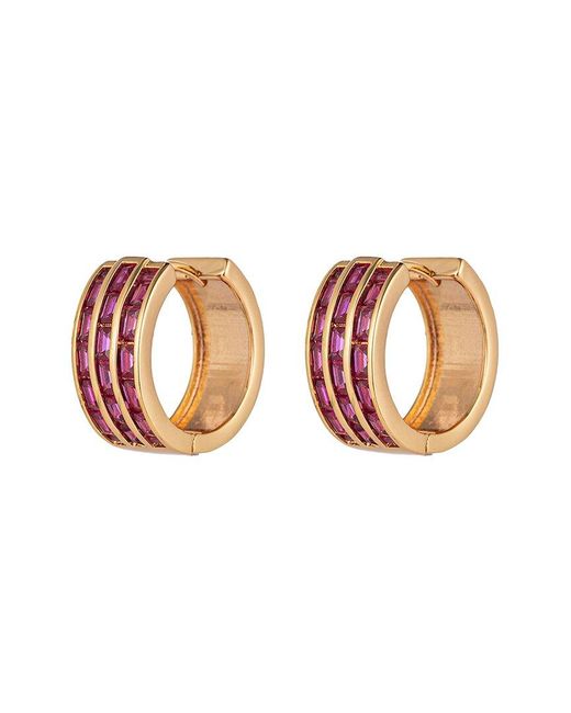 Eye Candy LA White Cz Hoop Earring