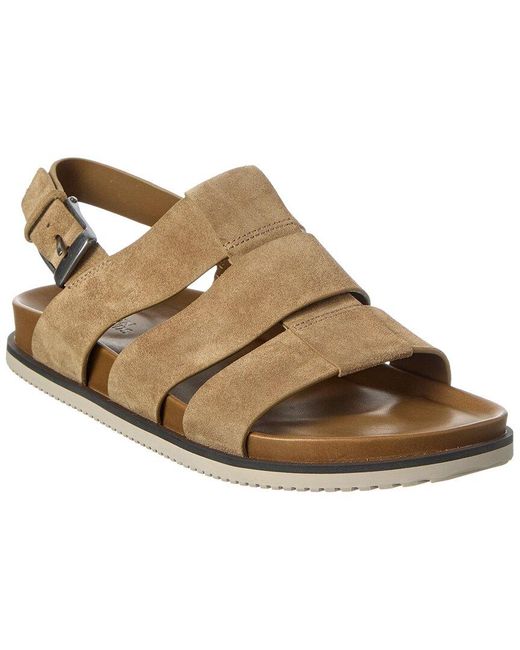 Allen Edmonds Brown Damien Suede Sandal for men