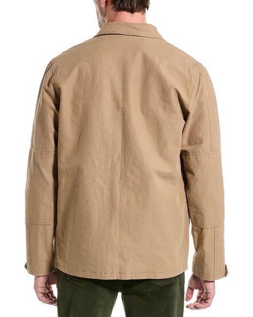 J.McLaughlin Natural Solid Ford Linen-blend Jacket for men