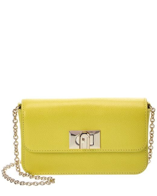 Furla Yellow 1927 Leather Mini Bag