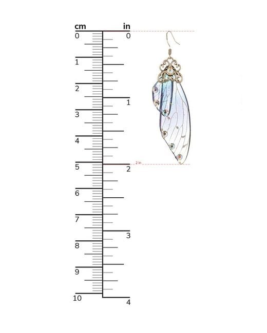 Eye Candy LA Blue Fairy Bell Crystal Drop Earrings