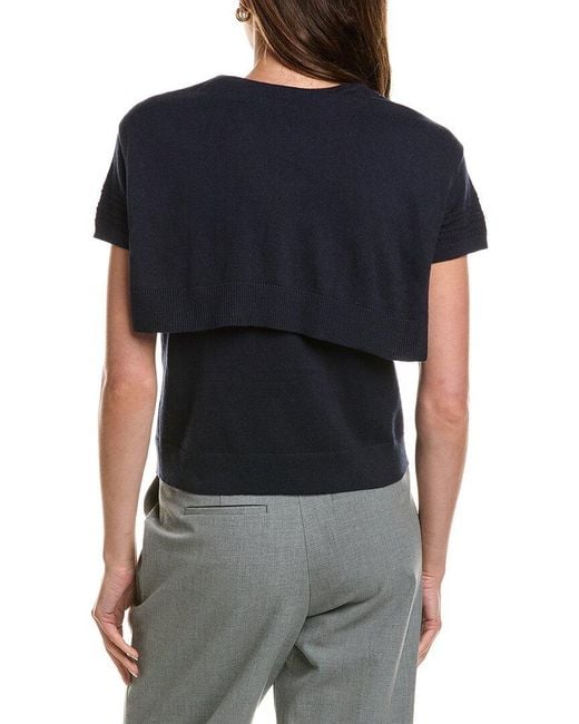 NIC+ZOE Blue Piazza Over The Shoulder Sweater